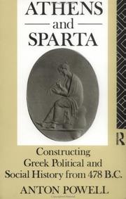 Cover of: Athens and Sparta by Anton Powell