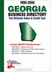 Cover of: 1999-2000 Georgia Business Directory | infoUSA Inc.