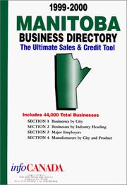 Cover of: 1999-2000 Manitoba Business Directory: The Ultimate Sales and Credit Tool