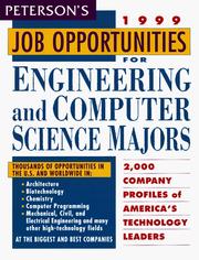 Cover of: Peterson's Job Opportunities for Engineering and Computer Science Majors: 1999 (Peterson's Job Opportunities  : Engineering and Computer Science)