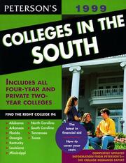 Cover of: Peterson's 1999 Colleges in the South (14th Edition) by Peterson's