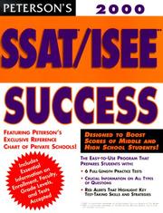 Cover of: Peterson's Ssat/Isee Success 2000 (Peterson's SSAT/ISEE Success)