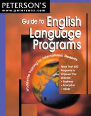 Cover of: Peterson's Guide to English Language Programs by Peterson's