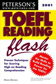 Cover of: Peterson's Toefl Reading Flash 2001: The Quick Way to Build Reading Power (Toefl Reading Flash, 2nd ed)