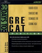 Cover of: 30 Days to the GRE CAT , 2nd ed
