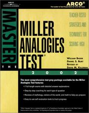 Cover of: Master the Miller Analogies Test 2002 (Master the Miller Analogies Test)