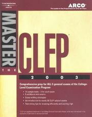 Cover of: Arco Master the CLEP 2003