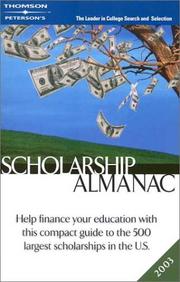 Cover of: Scholarship Almanac 2003 (Peterson's Scholarship Almanac, 2003) by Peterson's