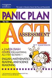 Cover of: Panic Plan for the ACT Assessment, 5E (Peterson's Panic Plan for the Act) by Peterson's