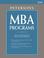 Cover of: Peterson's MBA Programs 2008