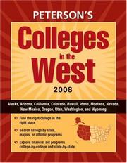 Peterson's Colleges in the West 2008 by Peterson's
