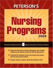 Cover of: Nursing Programs 2009 (Nursing Programs) by Peterson's