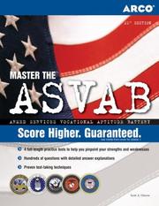 Cover of: Master the ASVAB: Armed Services Vocational Aptitude Battery