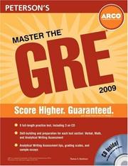Cover of: ARCO Master the GRE 2009 (with CD)