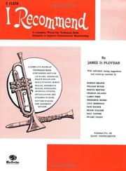 Cover of: I Recommend C Flute by James Ployhar