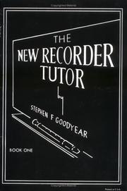 Cover of: New Recorder Tutor, Book 1