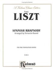 Cover of: Liszt Spanish Rhapsody (2P4H) (Kalmus Edition)