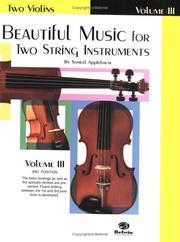 Cover of: Beautiful Music for Two String Instruments: Two Violins