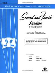 Cover of: 2nd and 4th Position String Builder (Violin) (Belwin Course for Strings)