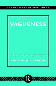 Cover of: Vagueness by Timothy Williamson