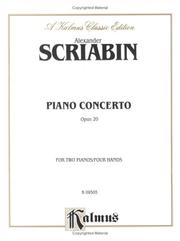 Cover of: Scriabin Piano Concerto Op.20 (Kalmus Edition)