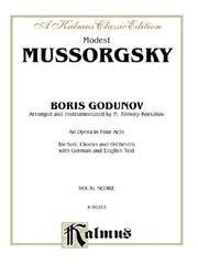 Cover of: Boris Godunov/Rimsky-Korsakov/Vocal Score/K06353 (A Kalmus Classic Edition)