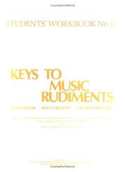 Cover of: Keys to Music Rudiments, Book 6