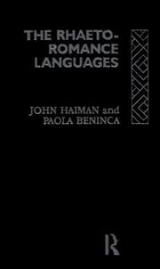 Cover of: The Rhaeto-Romance languages by John Haiman
