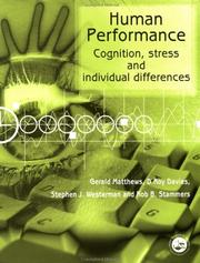 Cover of: Human Performance by Gerald Matthews, D. Roy Davies, Stephen J. Westerman, Rob B. Stammers