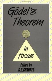 Cover of: Godel's Theorem in Focus (Philosophers in Focus)