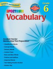 Cover of: Spectrum Vocabulary, Grade 6 (Spectrum)