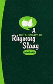 Cover of: A Dictionary of Rhyming Slang