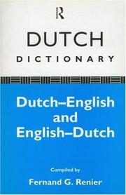 Cover of: Dutch Dictionary by Fernand Renier