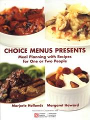 Cover of: Choice Menus Presents: Meal Planning with Recipes for One or Two People