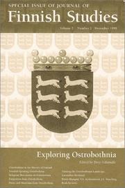 Cover of: Exploring Ostrobothnia by Börje Vähämäki