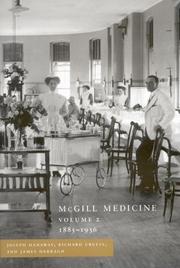 Cover of: Mcgill Medicine, Volume II, 1885-1936: by Joseph Hanaway, Richard Cruess, James Darragh