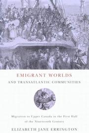 Cover of: Emigrant Worlds and Transatlantic Communities by Elizabeth Jane Errington, Elizabeth Jane Errington