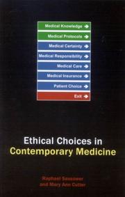 Cover of: Ethical Choices for Contemporary Medicine
