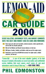 Lemon-aid car guide 2000 by Louis-Philippe Edmonston, Phil Edmonston, Louis-Philippe  Lemon-Aid Used Cars 1999 Edmonston