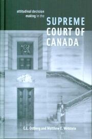 Cover of: Attitudinal Decision Making in the Supreme Court of Canada (Law and Society)