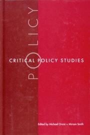 Cover of: Critical Policy Studies
