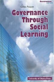Cover of: Governance Through Social Learning (The Governance Series)