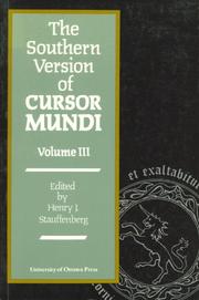 Cover of: The Southern Version of Cursor Mundi, Vol. III (Cursor Mundi//Southern Version of Cursor Mundi)