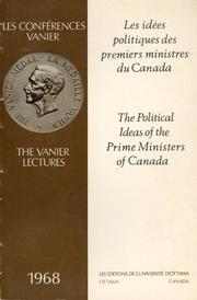 Cover of: Les idées politiques des premiers ministres du Canada by Marcel Hamelin, University of Ottawa Press