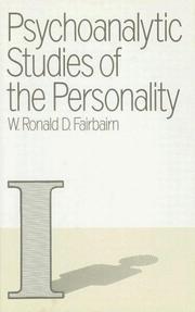 Cover of: Psychoanalytic Studies of the Personality