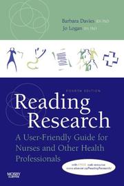 Cover of: Reading Research: A User-Friendly Guide for Nurses and Other Health Professionals
