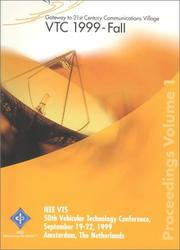 Cover of: Vtc 1999 Fall by IEEE Vehicular Technology Society