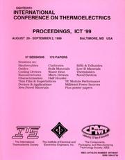 Cover of: 18th International Conference on Thermoelectrics