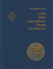 Cover of: The Record of the IEEE 2000 International Radar Conference | IEEE Aerospace & Electronics Systems Soc