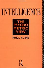 Cover of: Intelligence by Paul Kline, Paul Kline